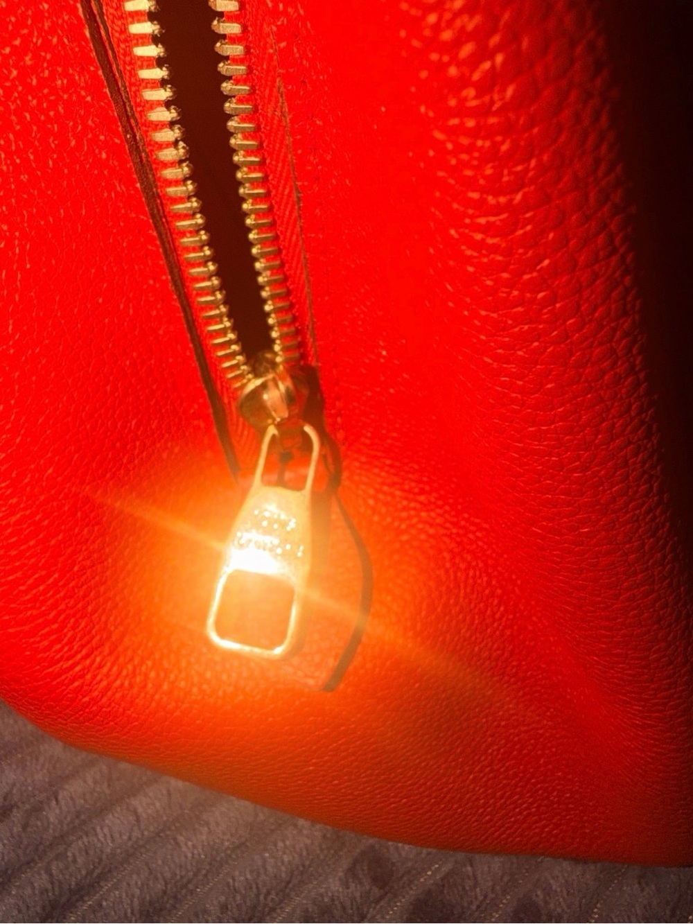 Louis Vuitton Orange Embossed Monogram Satchel with Strap - Picture 8 of 12